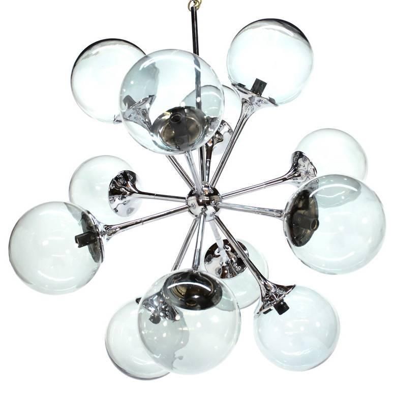 Vintage Mid Century Modern Lightolier Sputnik Chandelier
