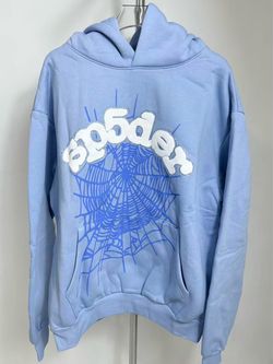 Sp5der Web Hoodie Light Blue