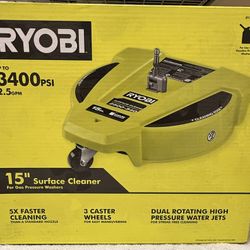 Ryobi 3400psi 15” Pressure Washer Surface Cleaner 