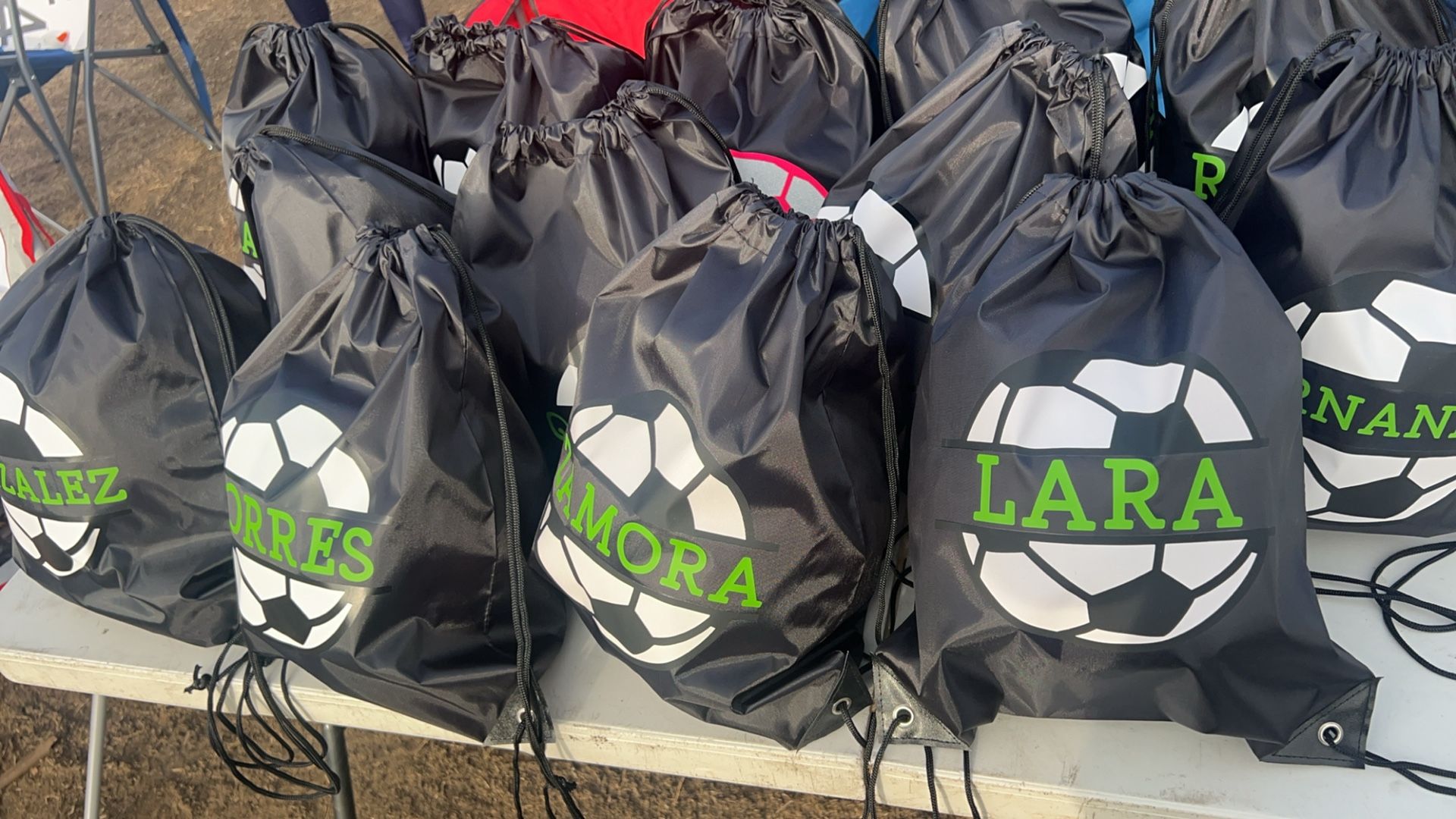 Personalized Sports Drawstring Bags