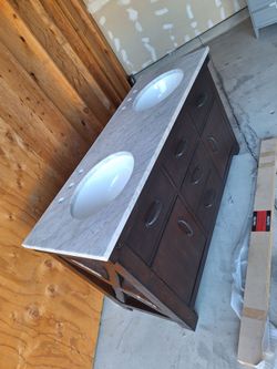 Bathroom Vanity Real Marble Top