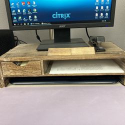 Wood Desk Stand 