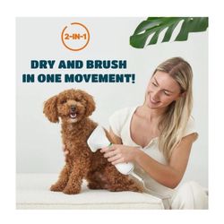 2-in-1 Dog Hair Dryer with Slicker Brush for Small-Sized Dogs and Cats | Pet 