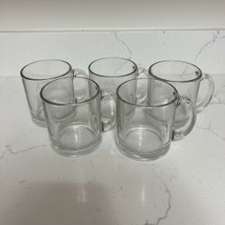 12oz Clear Glass Mugs