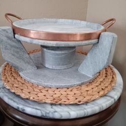 $150 Soapstone GRILL And Stand With Copper AND Soapstone Warming Stand.Old World Cooking. So Cool