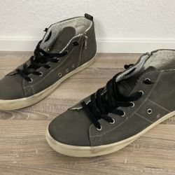 Leather Crown High Top Men's Sneaker Lined Sz 46 Handmade NEW