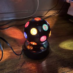 Rotating disco ball light