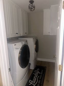 White XL Capacity  Kenmore Elite Washer Dryer Set