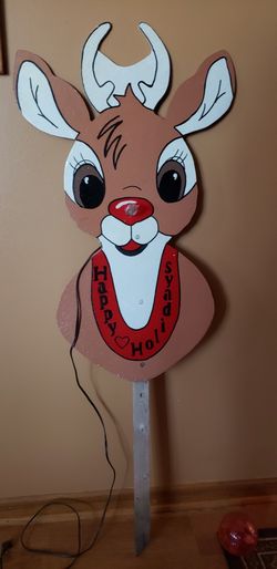 Wooden Rudolph Stake