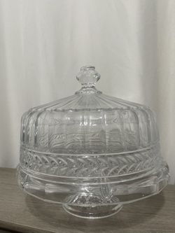 Shannon Crystal Symphony 4 in 1 Cake Dome/Punch Bowl/Veg Tray/Salad Server OFFERS ARE WELCOME