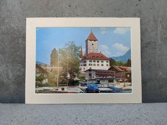 Switzerland    Schloss Spiez    Photograph Art  Lithograph Print