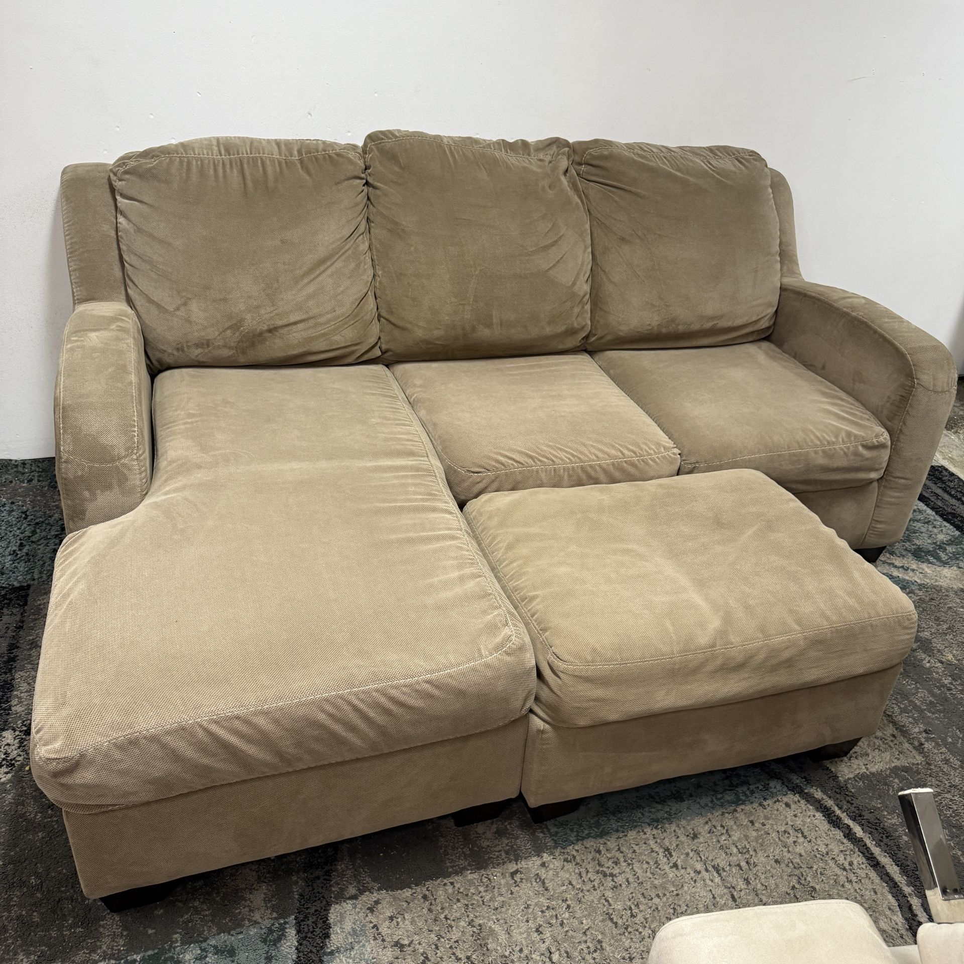 Sectional Couch Free Delivery Ottoman Sofa Reversible Chaise