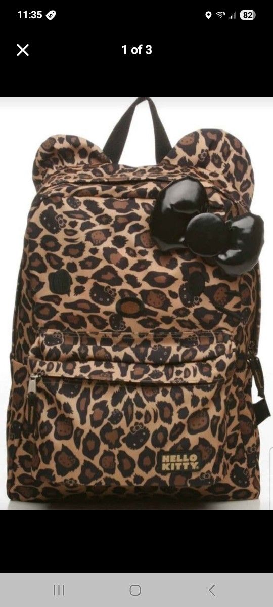 Hello Kitty Leopard School Backpack