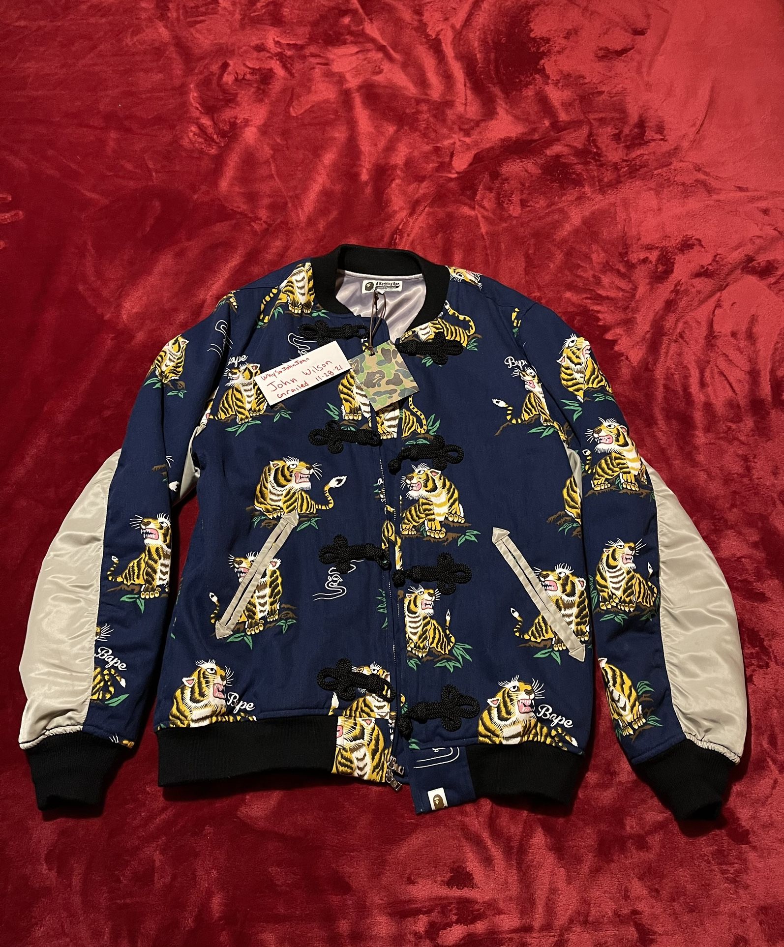 Bape Tiger Print Bomber Jacket