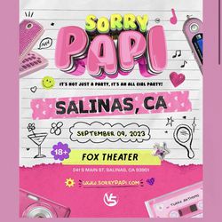 Sorry Papi Tour 1 Ticket 