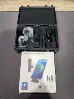Wireless mic kit for phones use on socials like tik tok or ig iphone and android