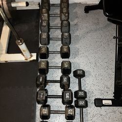 Used Steel Body Building Free Weight Set