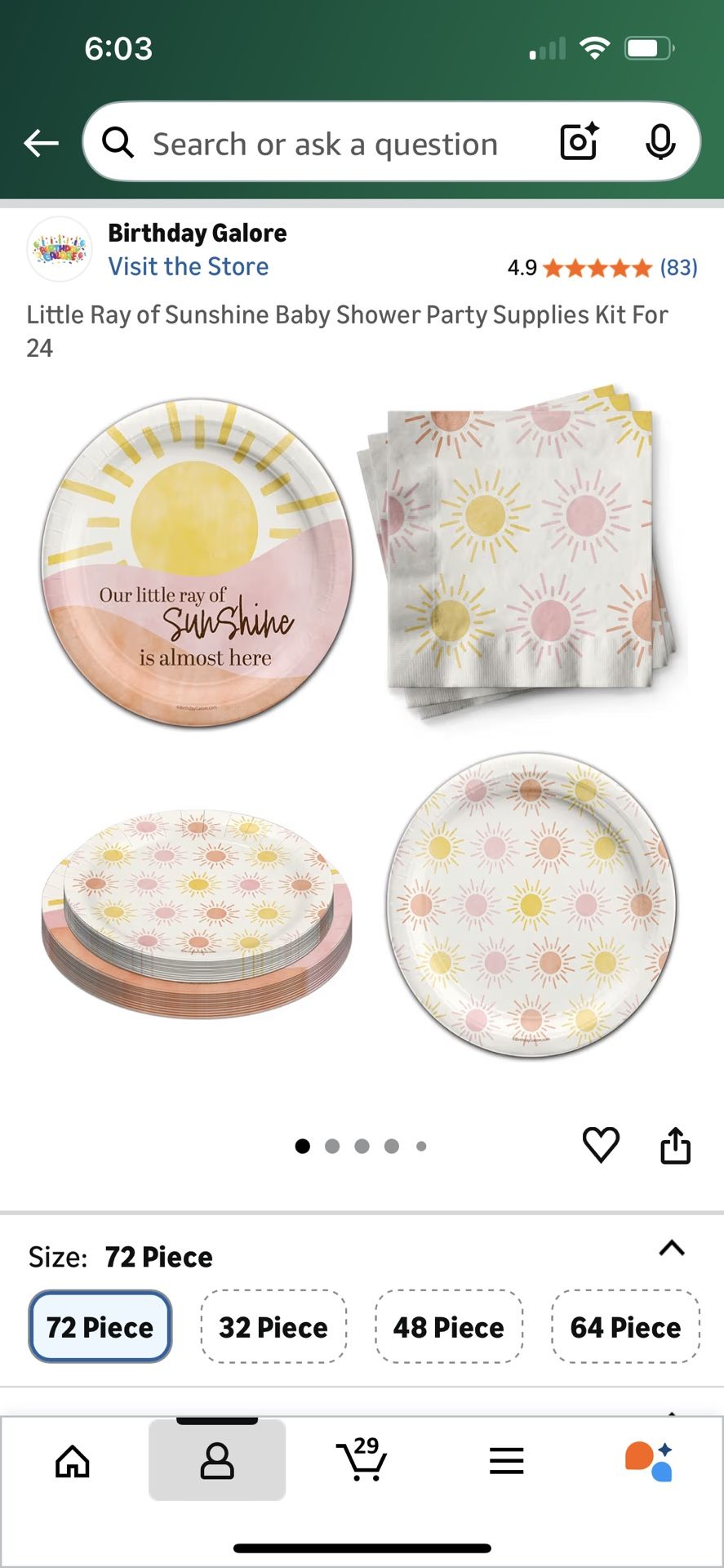 Sun Baby Shower Items And Guest Book Activity