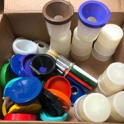 PAINT CUPS WITH colorful LIDS, For Children