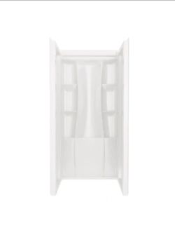 Delta Classic 500 36 in. W x 73.25 in. H x 36 in. D 3-Piece Direct-to-Stud Alcove Shower Surrounds in High Gloss White