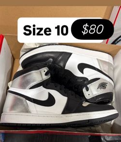 Jordan retro 1s silver size 10
