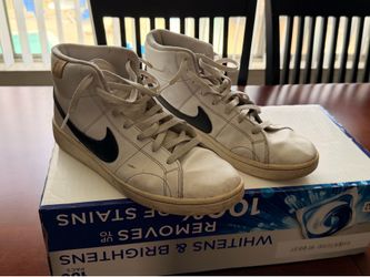 NIKE Classic COURT ROYALE 2 High Top  SNEAKERS in Eggshell x Black MEN’S Size 11