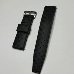 Black Rubber Tropic Strap 20mm