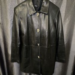 Alfani Genuine Leather Coat