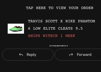 Travis  Scott x Nike phantom 6 low elite cleats sz 9.5