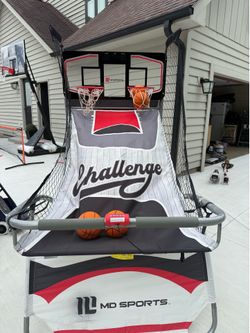 Double basketball hoop