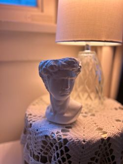 White David Bust Statue Figurine