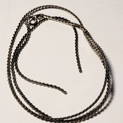 Vintage 18" Silver-toned Rope Chain Necklace Signed Korea ( BROKEN/ FOR REPAIR ONLY) The chain appears to be a silver-toned twisted rope chain necklac