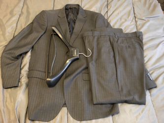Grey suit with stripes Suit and pants to match
