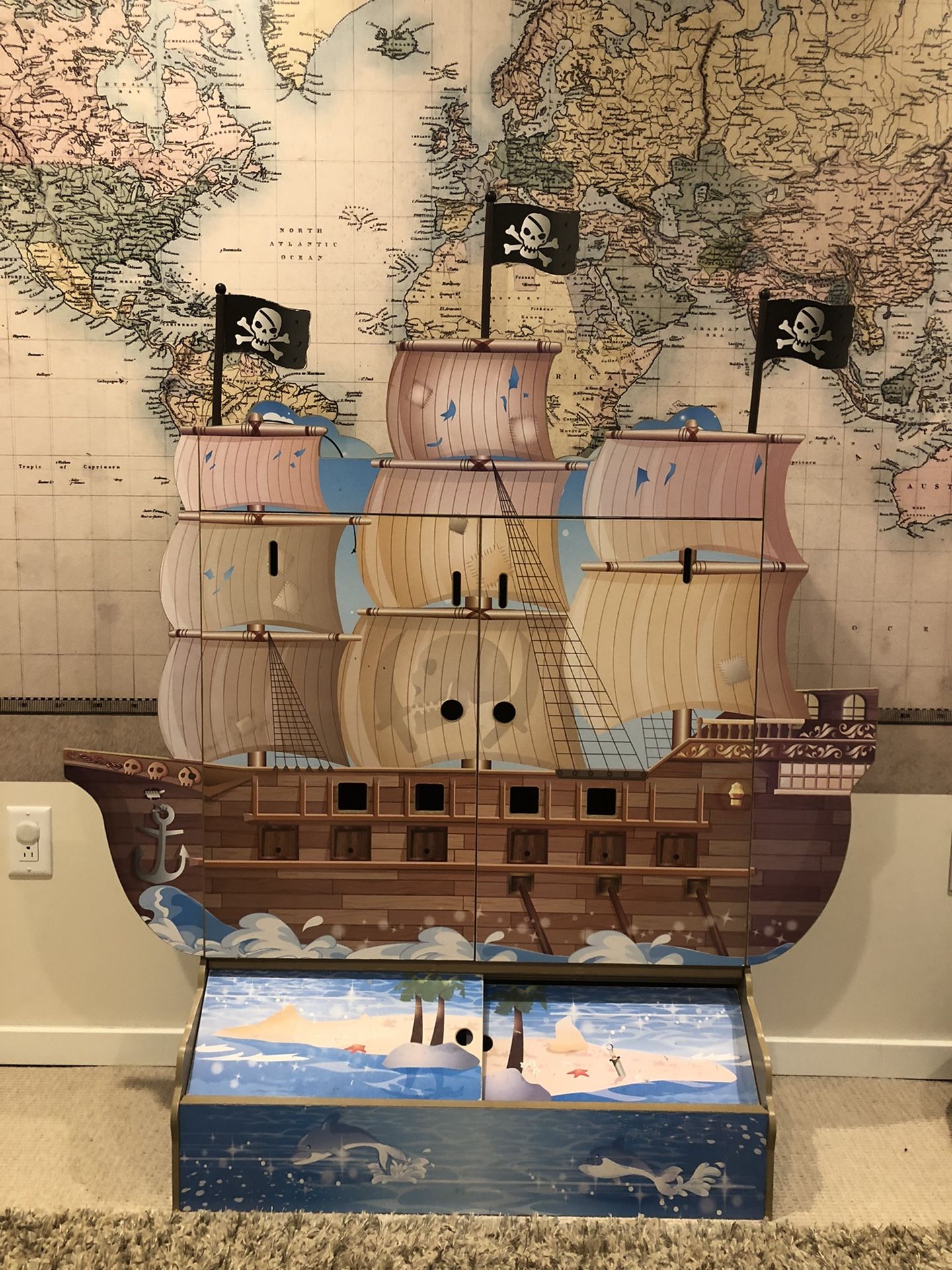 Prirate Ship Cabinet For Kids