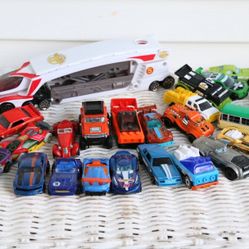 Hot Wheels Diecast Metal Cars #2 (Light/Moderate Wear) - Lego Cars, Car Carrier, Batmobile, Bus, Race Cars, Hummer, Etc.
