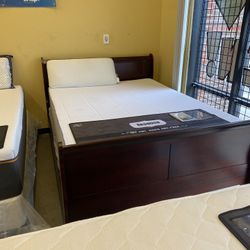 Queen Sleigh Bed Mattress Is Extra 