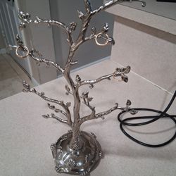 Silver Jewelry Tree Stand 