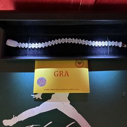 Moissanite cross bracelet