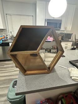 Hexagon Wooden Shelf – Farmhouse/Modern Style