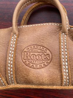 Vintage Roots Canada Leather Micro Banff Bag Coin Purse Pouch - Tribe Tan