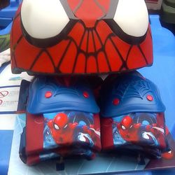 Spider Man Kids Helmet An Knee Pads 