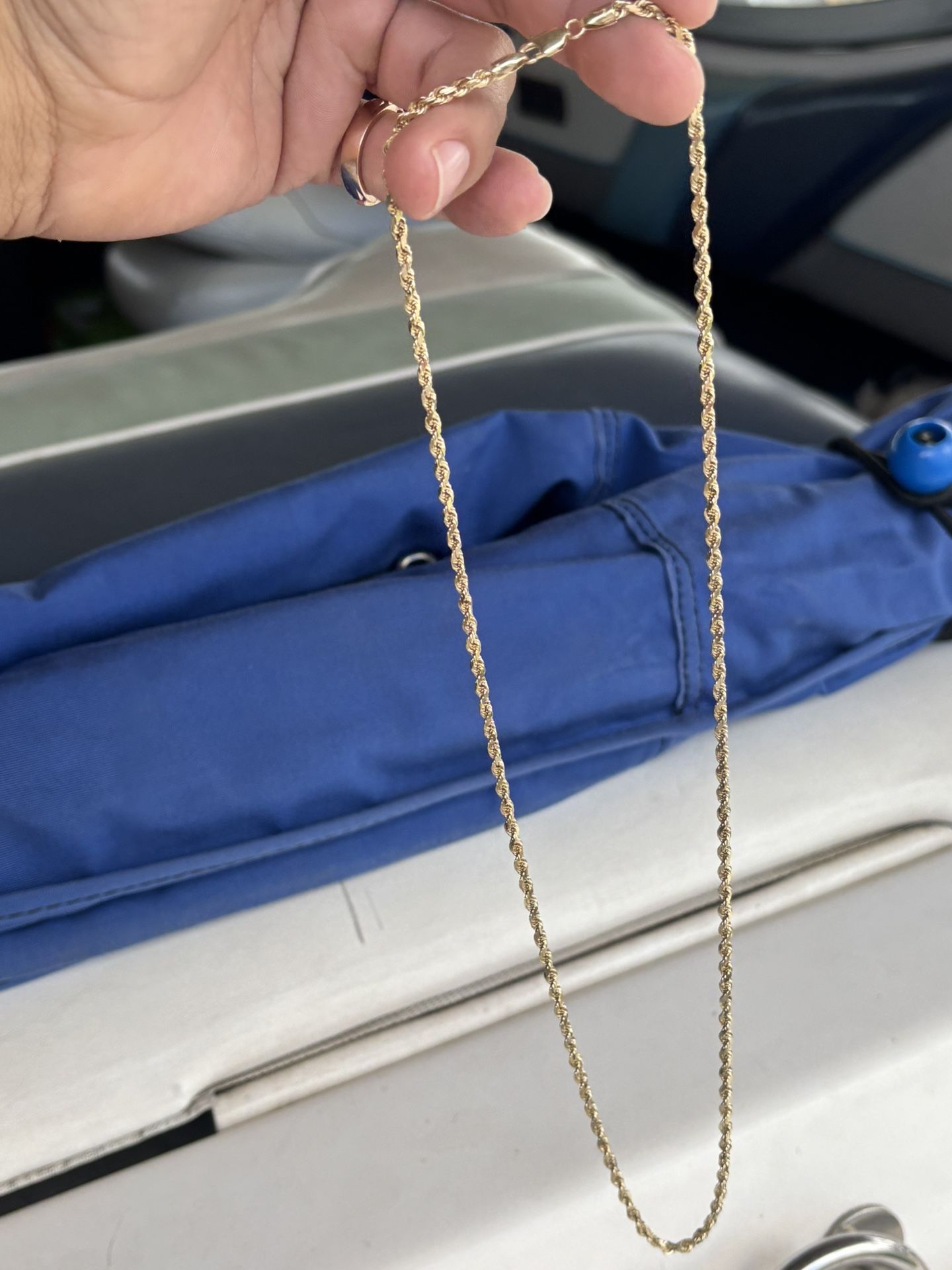 14k Solid Yellow Gold Rope Chain