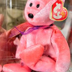 TY Beanie Buddy “Clubby V” the Pink Bear Plushie (13.5 inch)