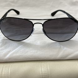 ray-ban polarized aviator sunglasses, black , new