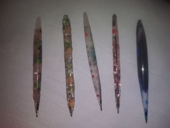 Custom handmade epoxy resin ballpoint pens
