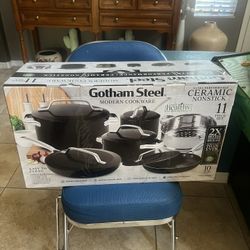  New!!!Gotham Steel Modern 11 Pc Ceramic Pots and Pans Set Non Stick, Kitchen Cookware