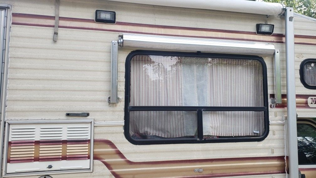 Rv Trailer Motorhome Window Shade Awning Srping Loaded Pull Down