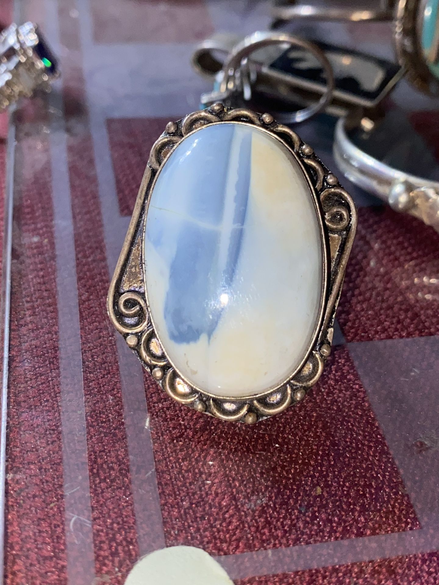 Sterling Village Silversmith Owyhee Opal Ring