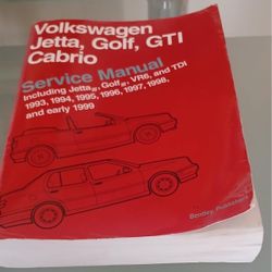Volkswagen Jetta, Golf, GTI, Cabrio Service Manual Book 1993-99 (VINTAGE)