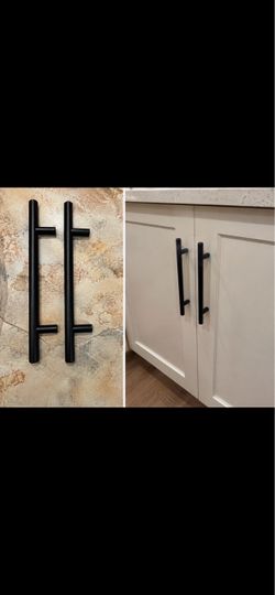 Brand New Matte Black Cabinet Pulls – 39 available  $3 each pull